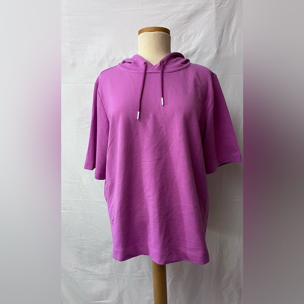 J. Jill fit Purple Short-Sleeve Hooded sweatshirt size L